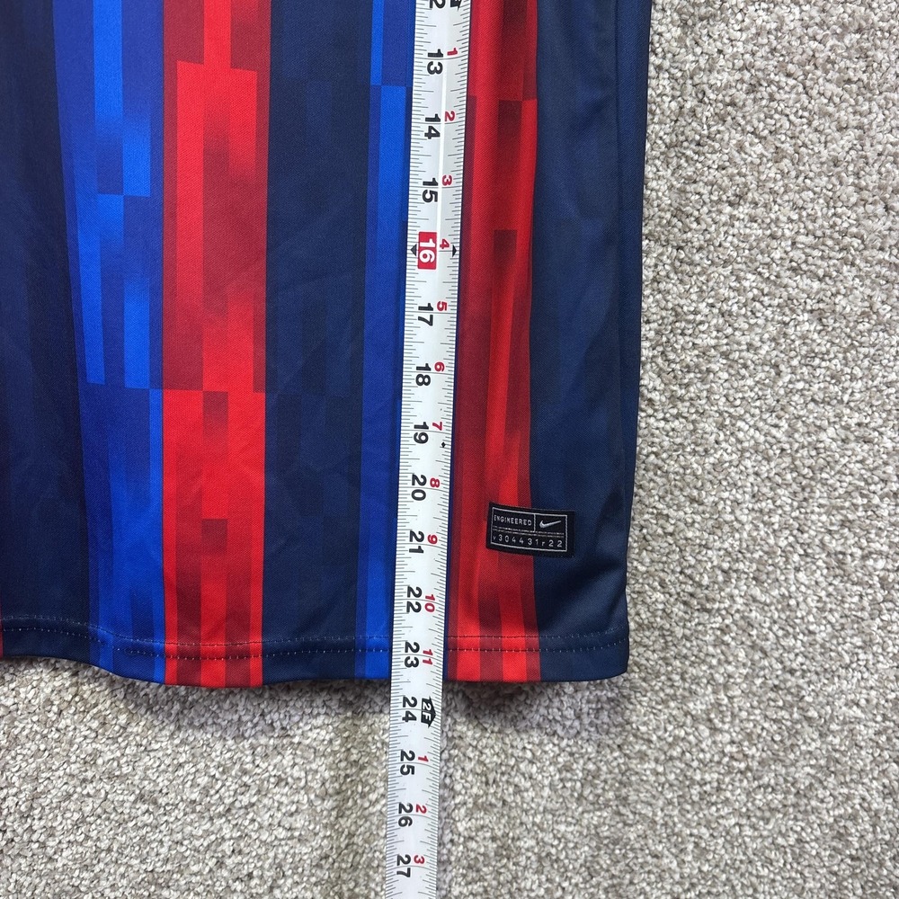 FC Barcelona Jersey Boys Small Blue Red Soccer La Liga Nike Lewandowski 9 - Picture 8 of 9